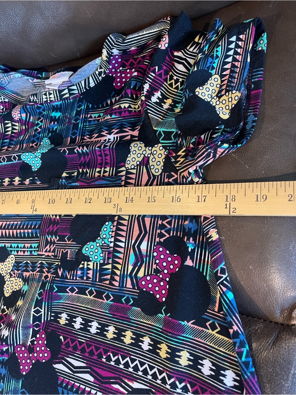 LuLaRoe Disney Minnie Mouse 'Carly' Dress with Aztec Print Women's XS - Picture 9 of 10